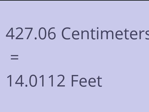 427.06 CM TO FEET