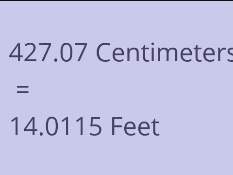 427.07 CM TO FEET