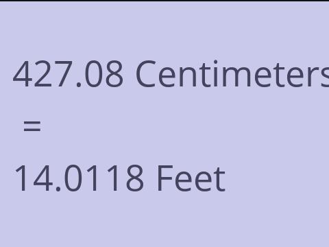 427.08 CM TO FEET