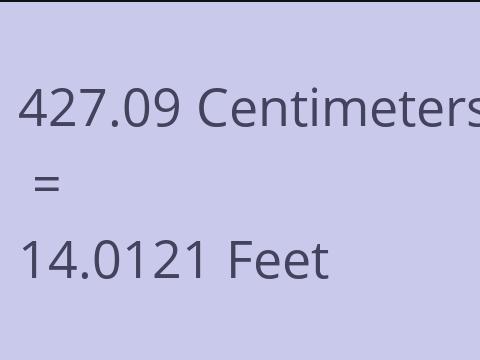 427.09 CM TO FEET