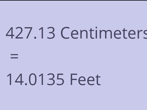 427.13 CM TO FEET