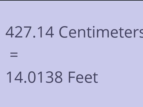 427.14 CM TO FEET