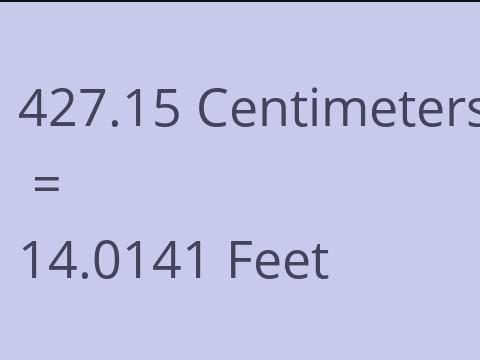 427.15 CM TO FEET