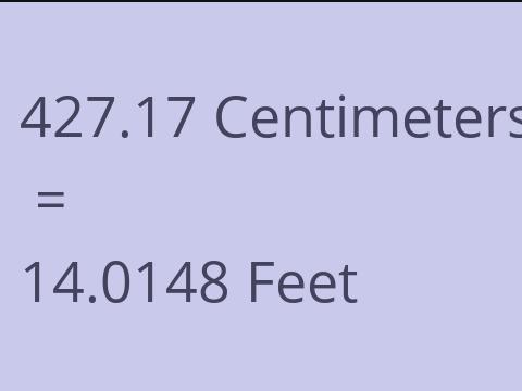 427.17 CM TO FEET