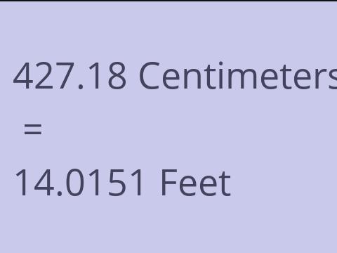 427.18 CM TO FEET