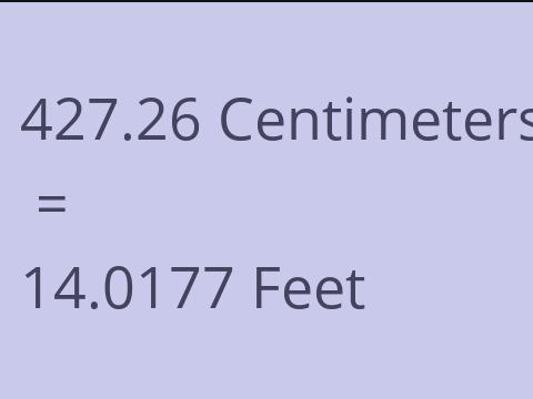 427.26 CM TO FEET