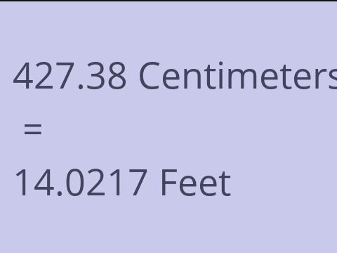 427.38 CM TO FEET