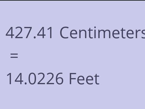 427.41 CM TO FEET