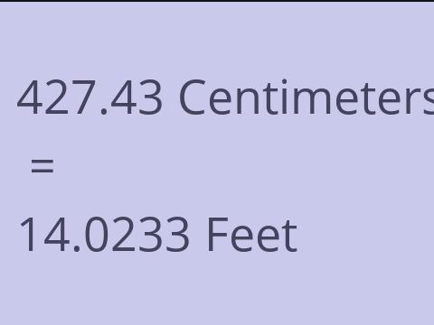 427.43 CM TO FEET