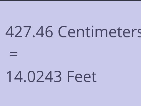 427.46 CM TO FEET