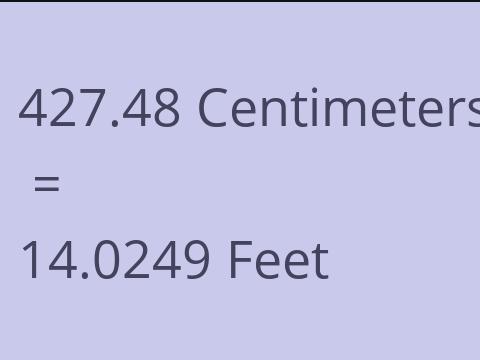 427.48 CM TO FEET