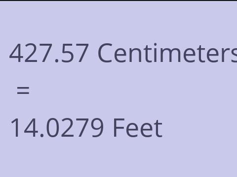 427.57 CM TO FEET