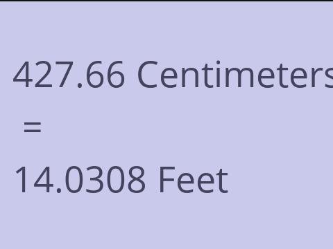 427.66 CM TO FEET