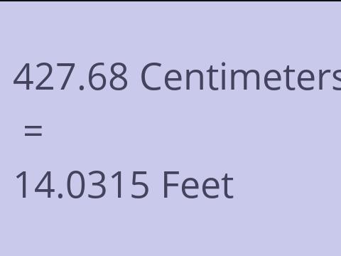 427.68 CM TO FEET