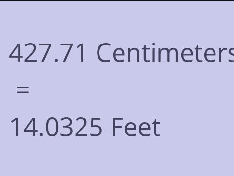 427.71 CM TO FEET