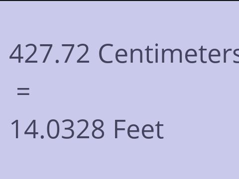 427.72 CM TO FEET