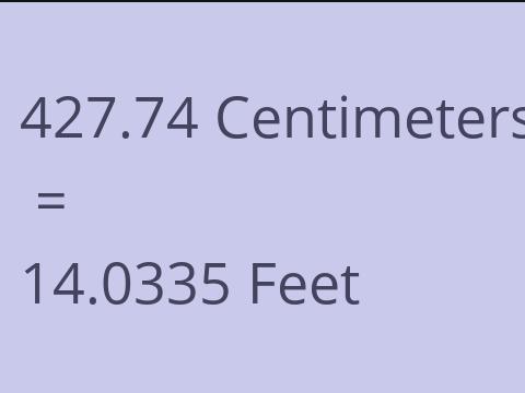 427.74 CM TO FEET