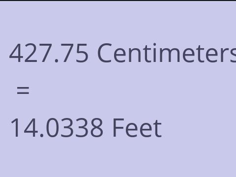 427.75 CM TO FEET