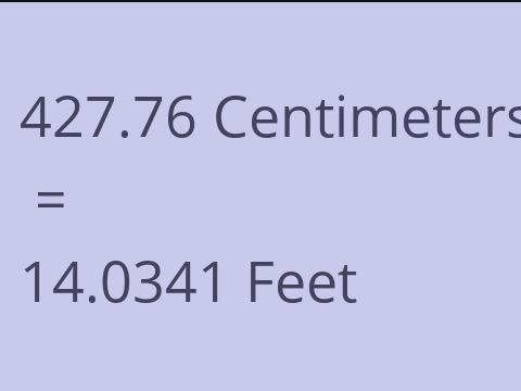 427.76 CM TO FEET