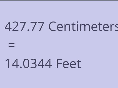 427.77 CM TO FEET