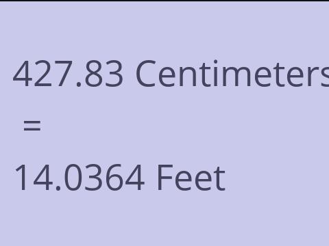 427.83 CM TO FEET