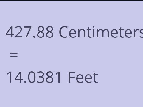 427.88 CM TO FEET