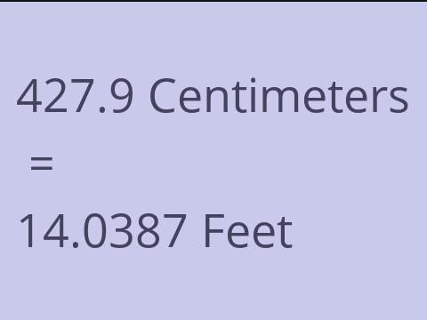 427.9 CM TO FEET