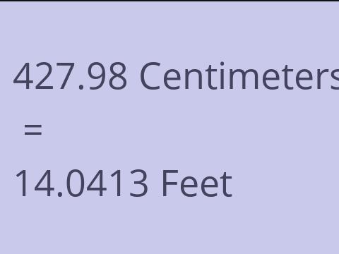 427.98 CM TO FEET