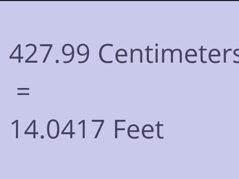 427.99 CM TO FEET