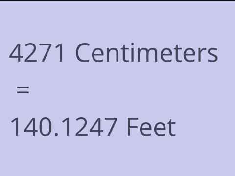 4271 CM TO FEET
