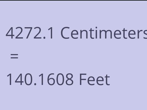 4272.1 CM TO FEET