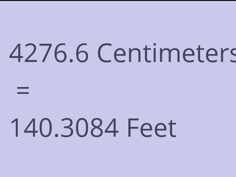 4276.6 CM TO FEET