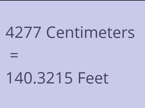 4277 CM TO FEET