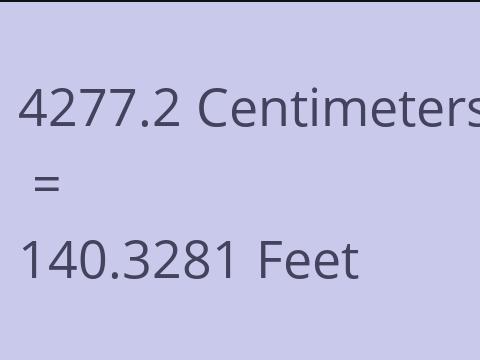 4277.2 CM TO FEET