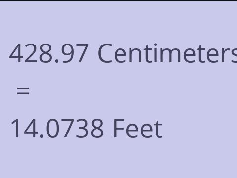 428.97 CM TO FEET