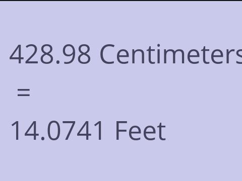 428.98 CM TO FEET