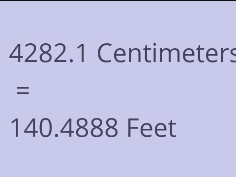4282.1 CM TO FEET