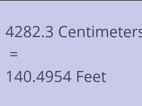 4282.3 CM TO FEET
