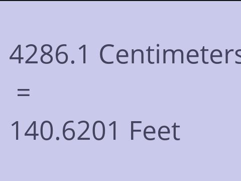 4286.1 CM TO FEET