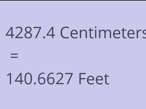 4287.4 CM TO FEET