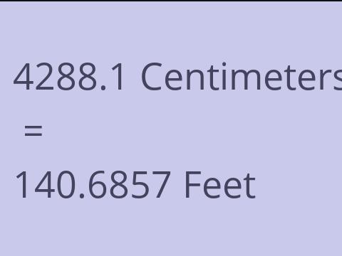 4288.1 CM TO FEET