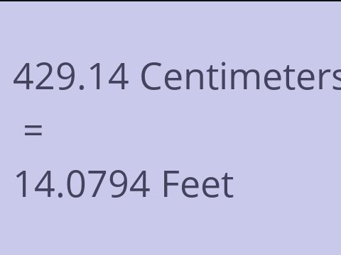 429.14 CM TO FEET