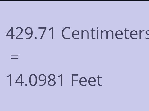 429.71 CM TO FEET