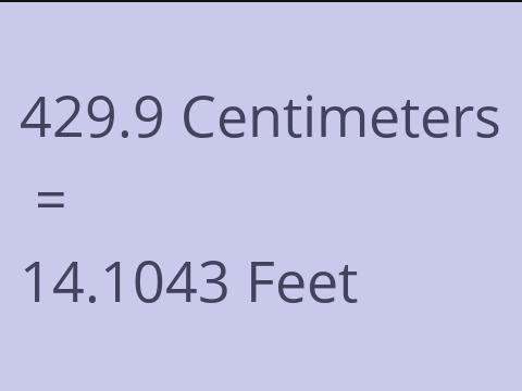 429.9 CM TO FEET