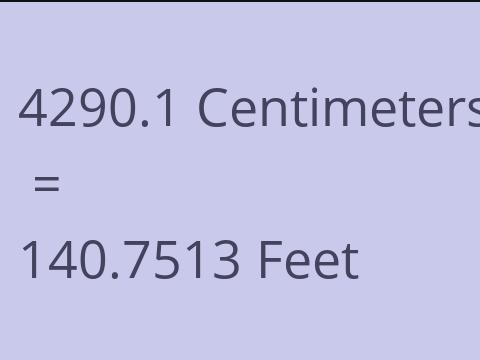 4290.1 CM TO FEET