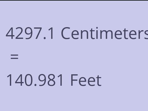 4297.1 CM TO FEET