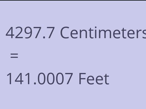 4297.7 CM TO FEET