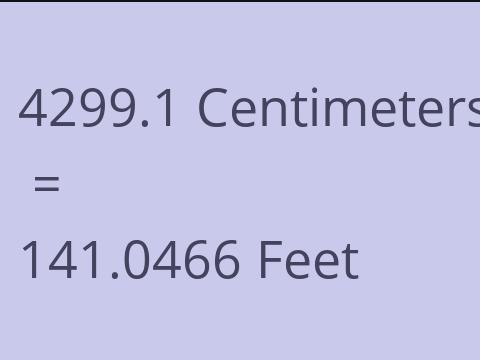 4299.1 CM TO FEET