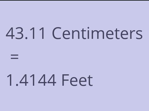 43.11 CM TO FEET