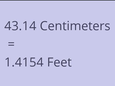 43.14 CM TO FEET